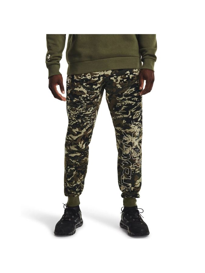 Спортивные брюки UA RIVAL FLC CAMO SCRIPT JGR 34159199